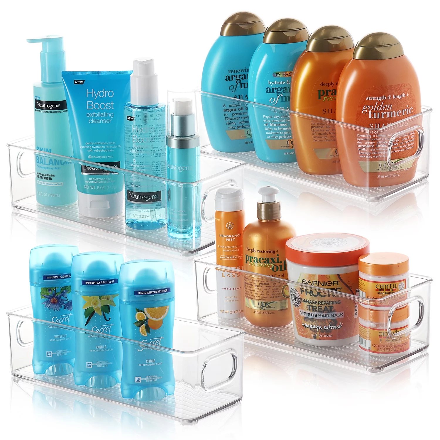 StorageBud Clear Storage Bins , 10X4X3