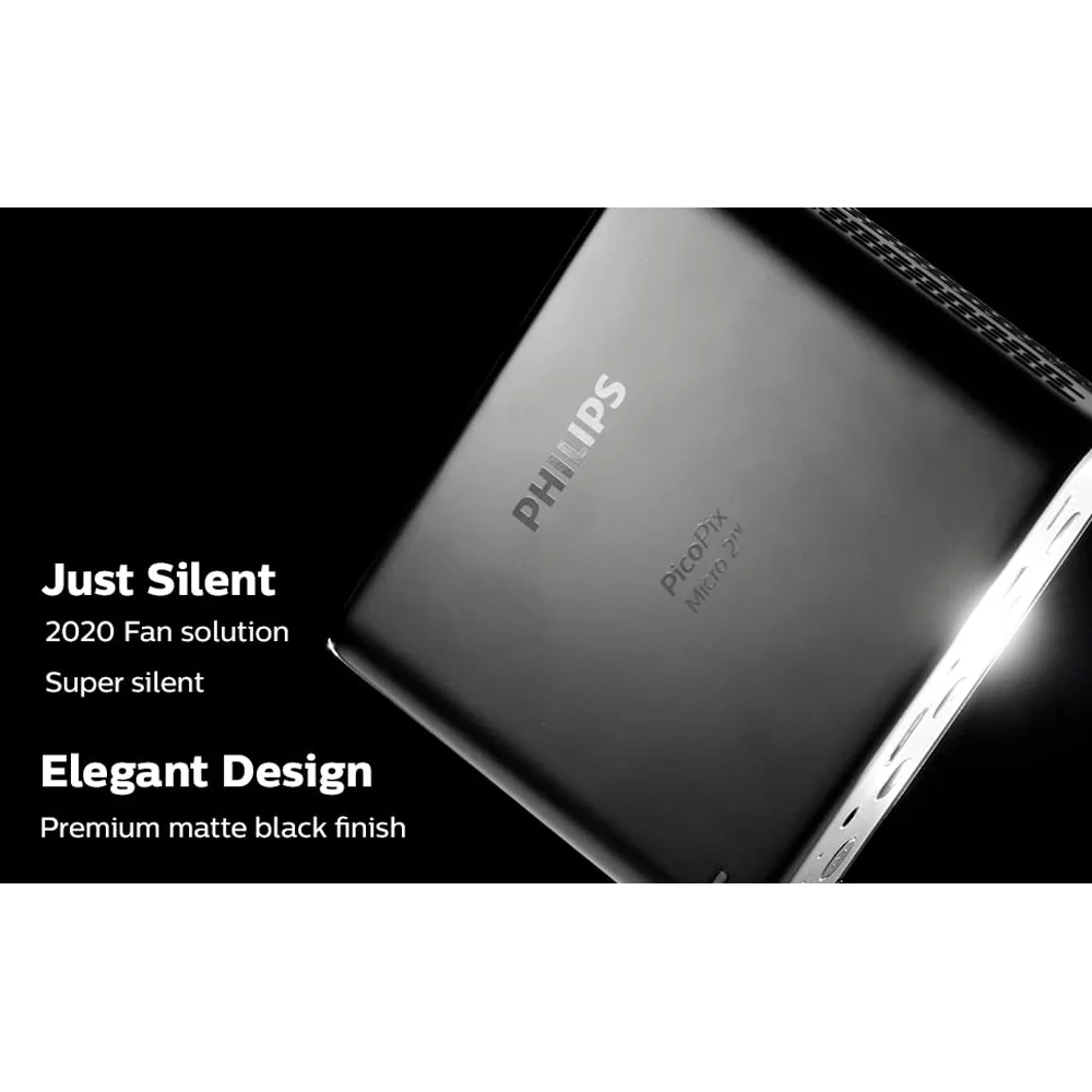 Philips PicoPix Micro 2, Pico Projector, LED DLP, 5h Battery Life, HDMI, USB-C - (Open Box)