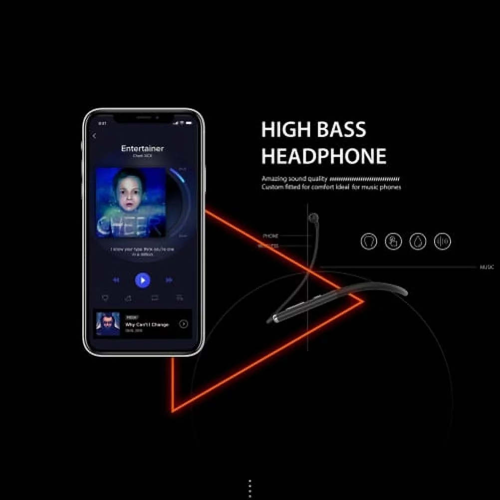 Sports Wireless Headset for Samsung Galaxy Z Flip5/Flip4/Flip 3 5G - Earphones Hands-free Microphone Neckband Headphones Earbuds for Galaxy Z Flip5/Flip4/Flip 3 5G