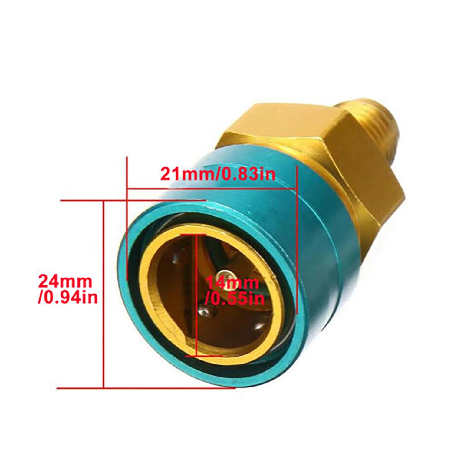 2pcs Conditioning Fitting Set R1234YF to R134A Adapter R1234YF Low Side Quick Coupler Conversion Kit Refrigerant Can Adapter Valve AC Charging Hose Adapter Connector for Car Air-Conditioning