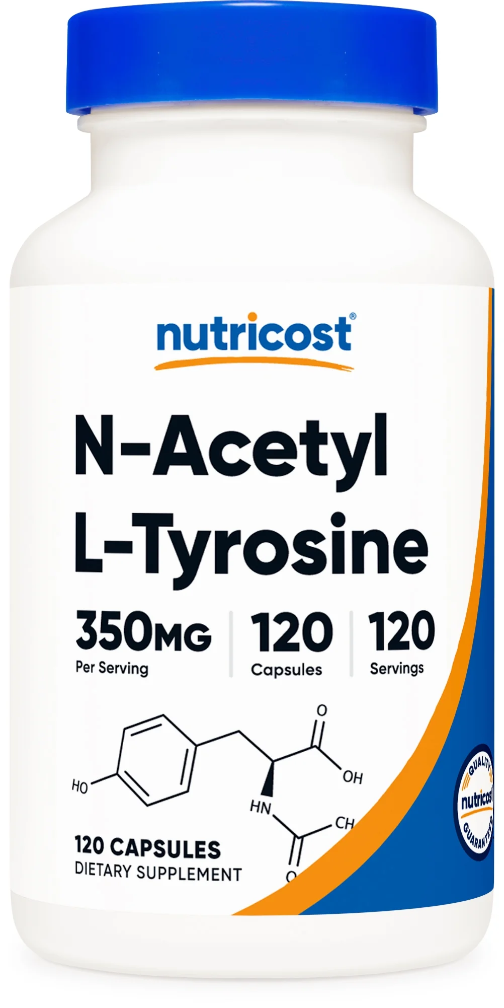 Nutricost N-Acetyl L-Tyrosine (NALT) 350mg, 120 Capsules - Health Supplement