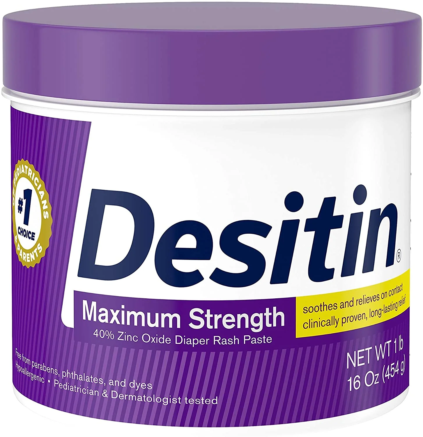Desitin Maximum Strength Baby Diaper Rash Cream with 40% Zinc Oxide for diaper rash Relief & Prevention, 16 oz