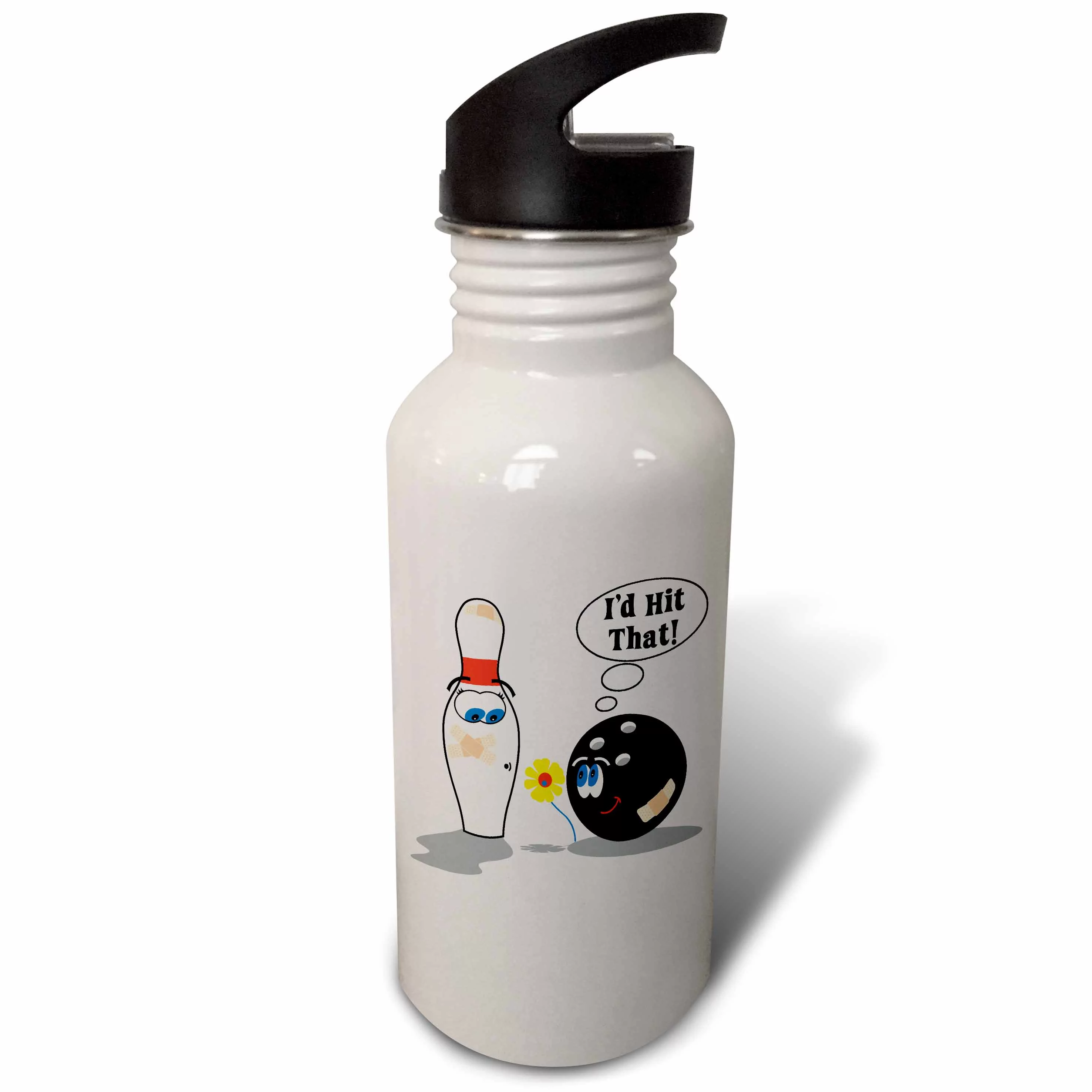 Id Hit That Bowling Ball Thinks To Pin Bowling Humor Sports Design 21 oz Sports Water Bottle wb-116323-1