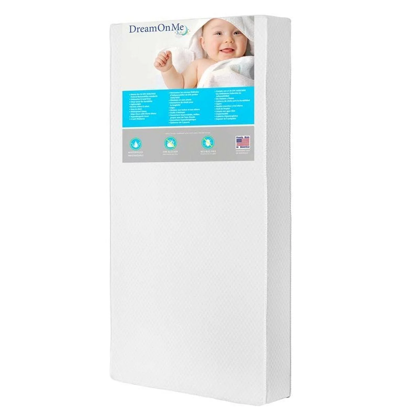 Dream on Me Lullaby 2-Sided 224 Coil Crib & Toddler Innerspring Mattress