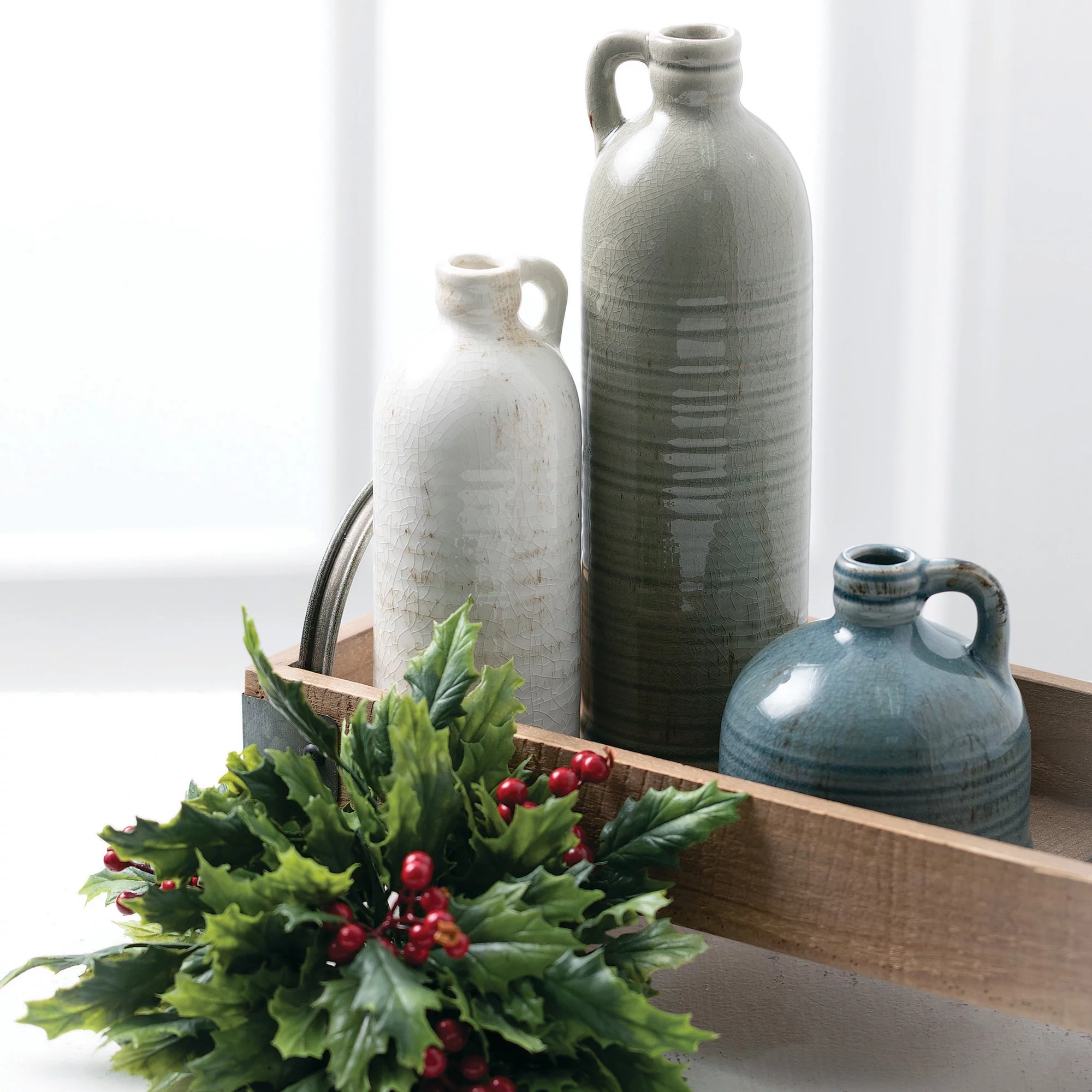 Sullivans Set of 3 Ceramic Jug Vases 10