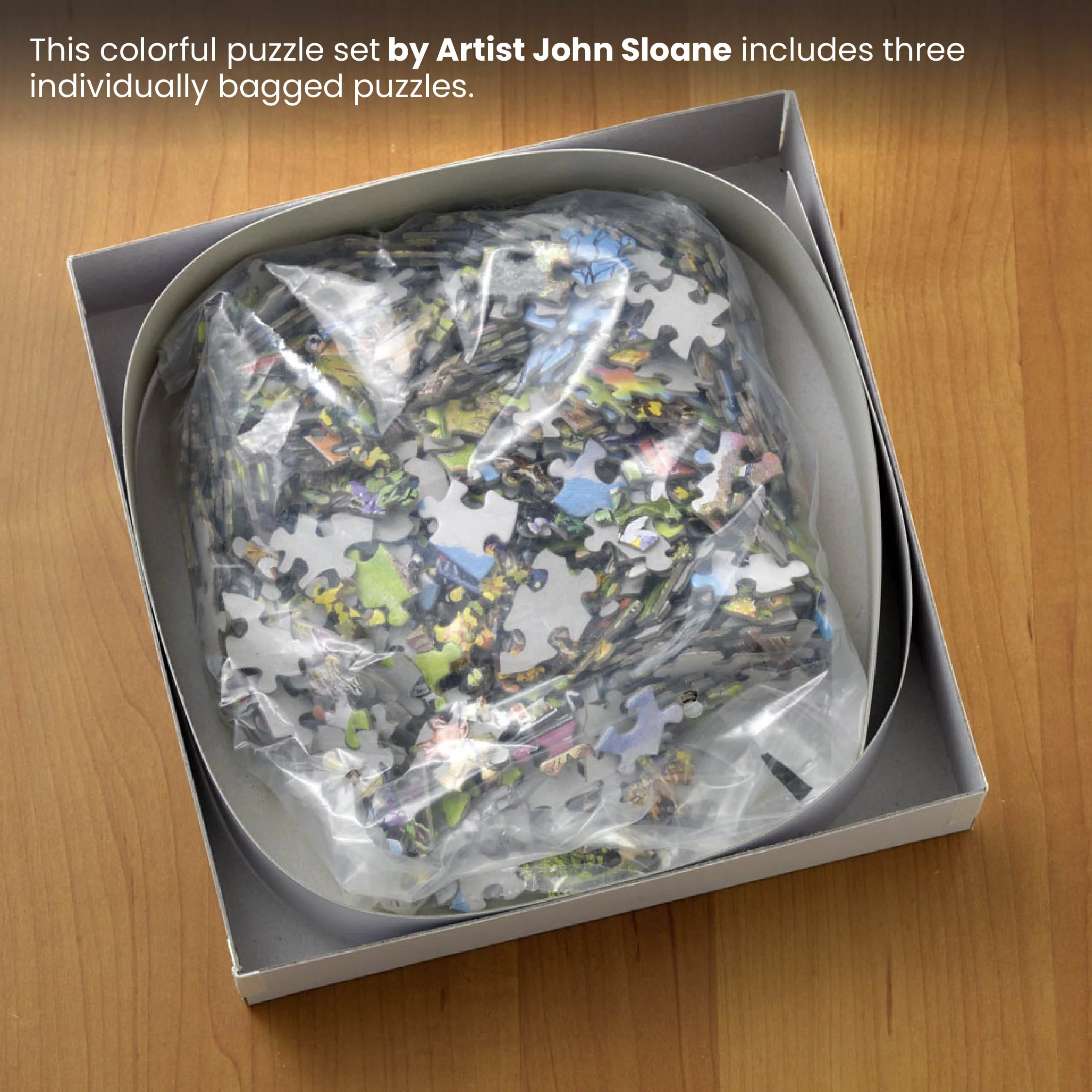 Bits and Pieces Bits And Pieces - Value Set Of Three (3) 300 Piece Jigsaw Puzzles For Adults - Each Puzzle Measures 18