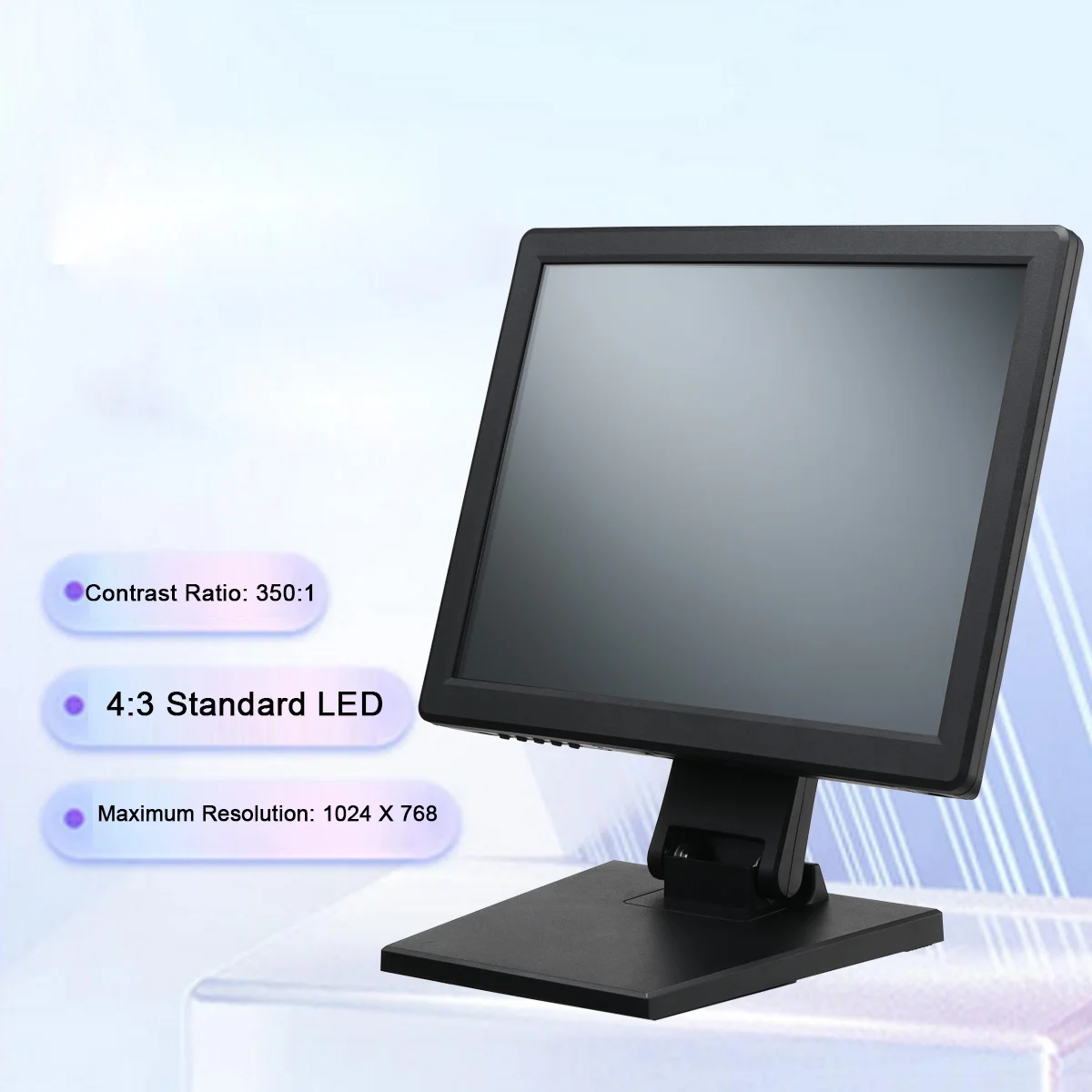 SUDEG 15inch Touch Screen Monitor USB/VGA/HDMI POS LCD Monitor Touchscreen For Retail