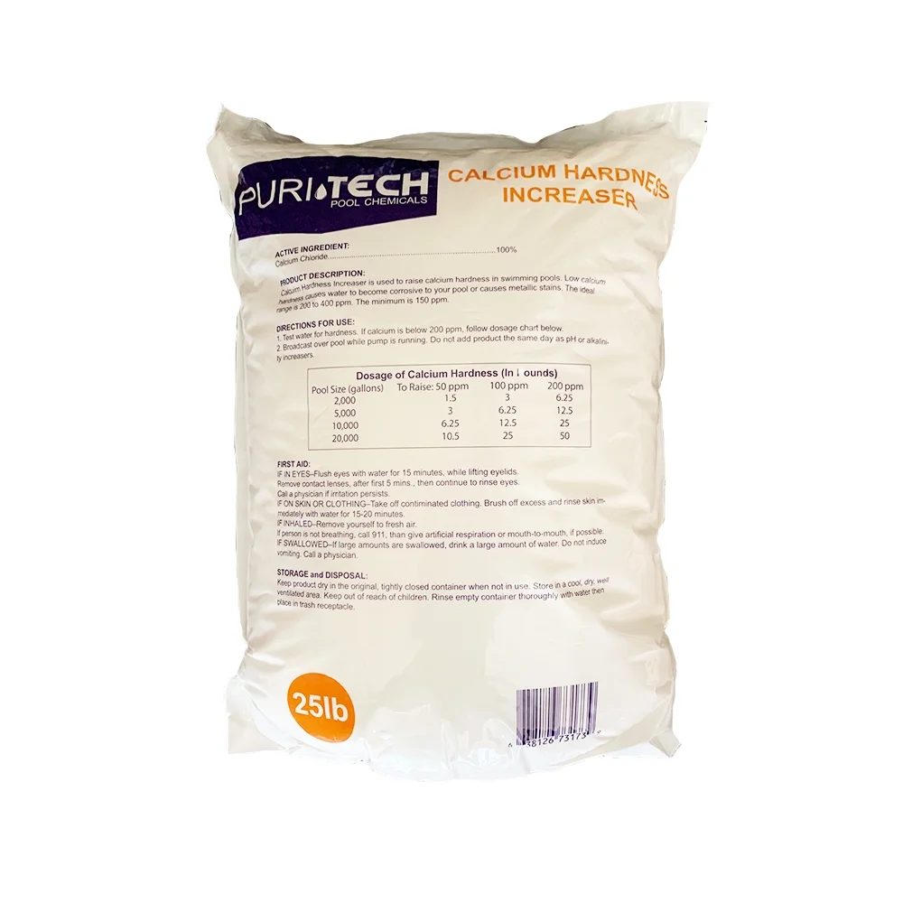 Puri Tech Powder Pool Chemicals 50 lb Calcium Hardness Increaser Plus for Swimming Pools & Spas
