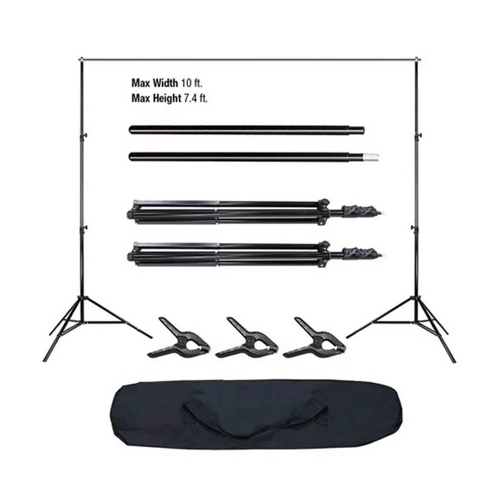 UBesGoo 10ft Heavy Duty Photo Video Studio Backdrop Background Support Stand with Bag