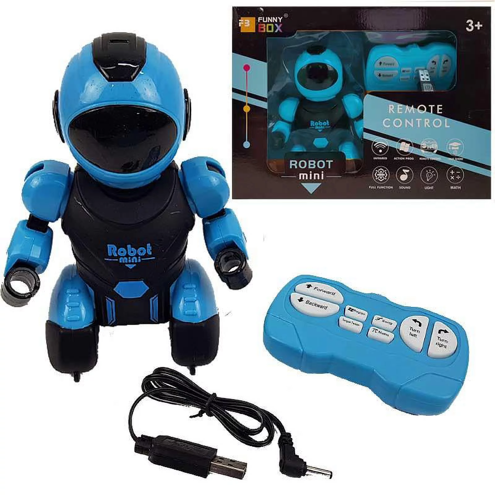 Robot Mini Toy for Kids Smart Programmable Remote Control Robot with Gesture Sensing,Walking,Talking,Singing,Dancing,Light  full function Intelligent Toy Gift
