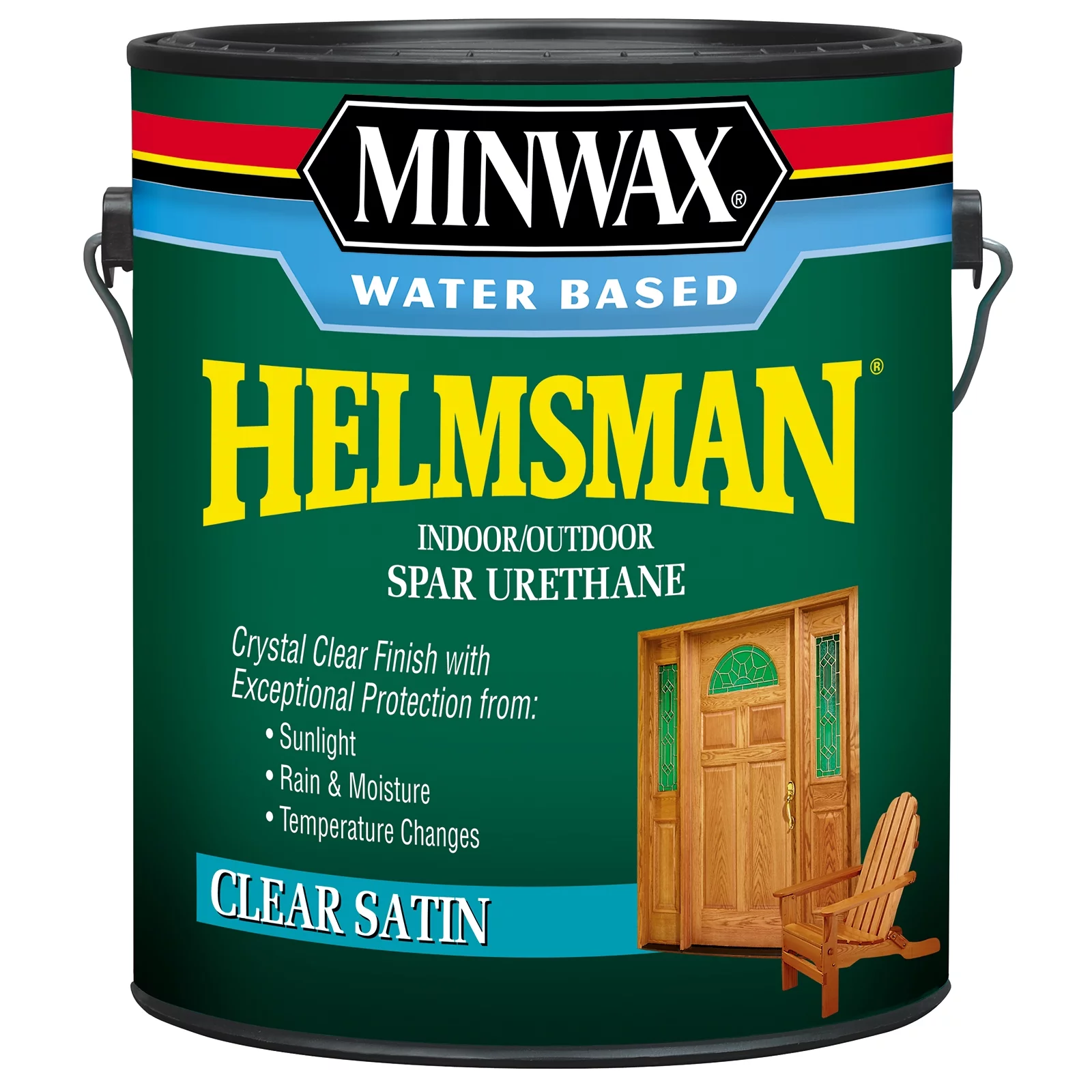 Minwax Water Based Helmsman Indoor/Outdoor Spar Urethane, Satin, Clear, 1 Gallon