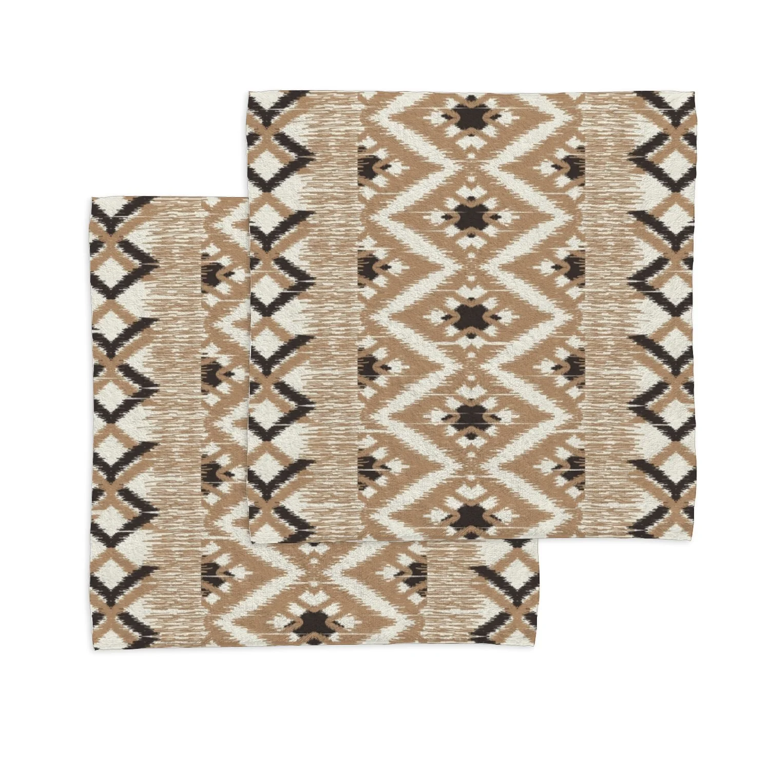 ANYWAY.GO 4 pack Baby Washcloths - 12 x 12 Inch Super Soft Baby Towels - 100% Cotton Highly Absorbent Wash Cloths for Face and Body,African Ikat Paisley Embroidery