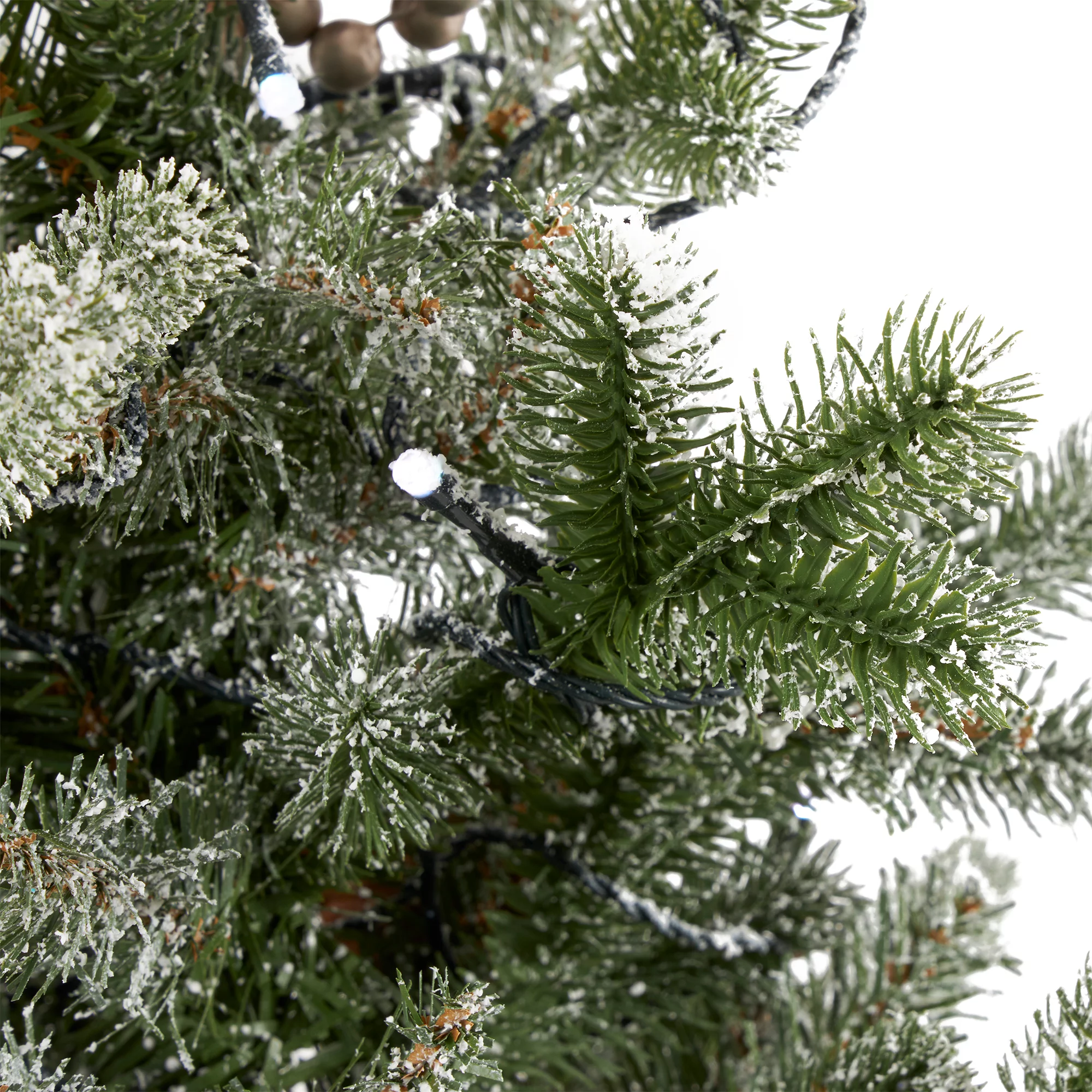 National Tree Company 4 ft. Snowy Morgan Spruce Entrance Tree with Twinkly™ LED Lights