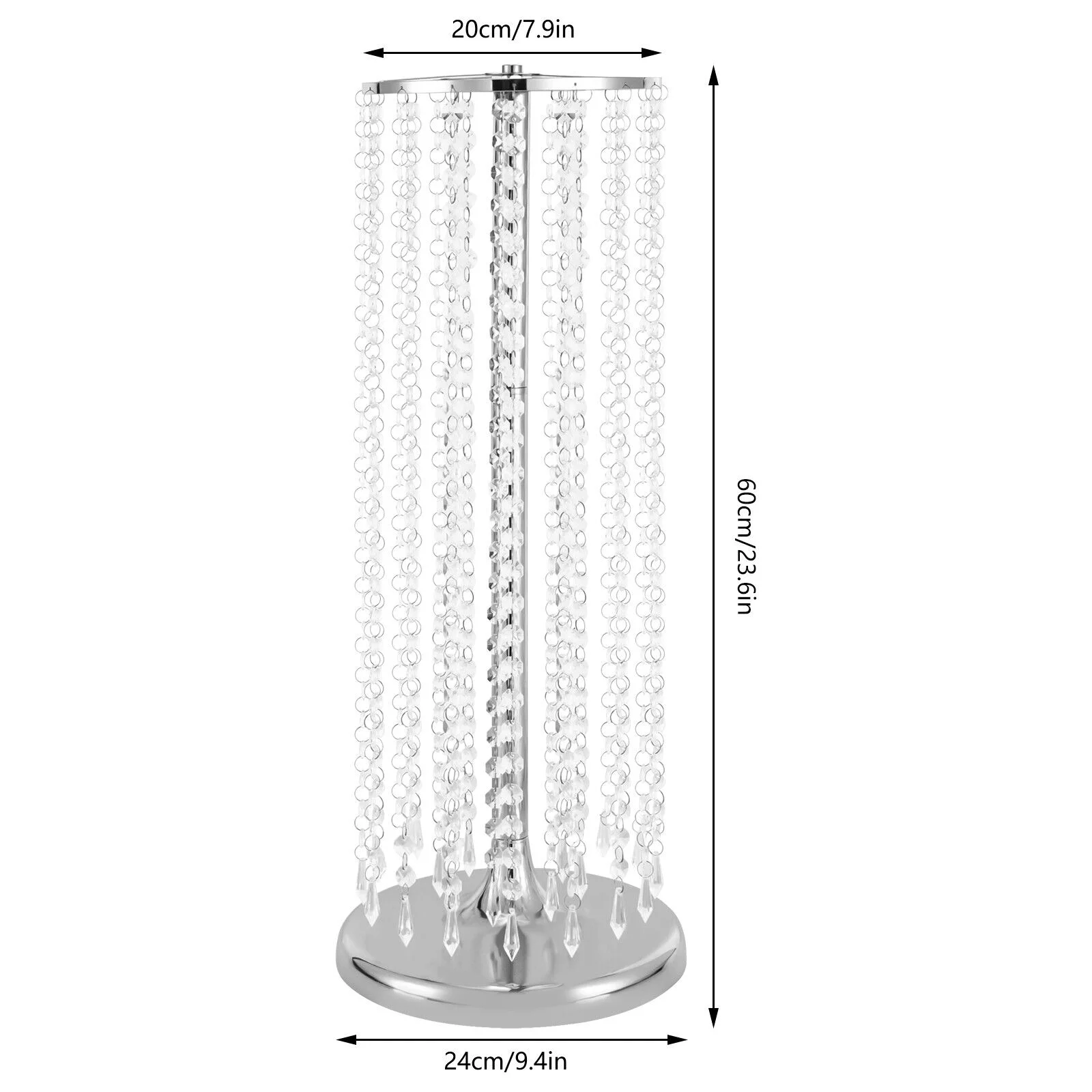 Miumaeov 10 Packs 23.6inch Tall Wedding Centerpieces Flower Vases Stand Crystal Flower Arrangements Decor