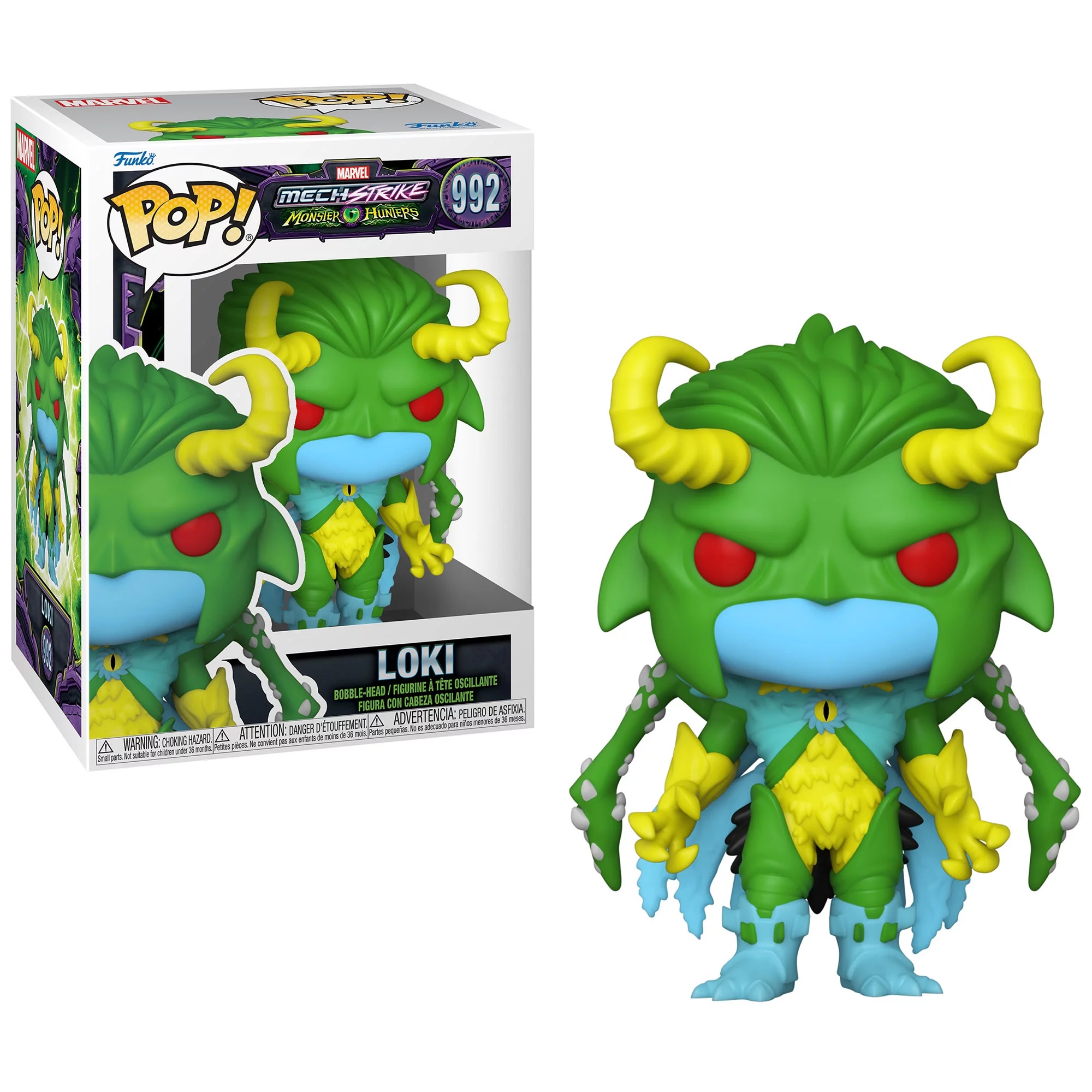 Funko Pop! Marvel: Mech Strike Monster Hunters Collectors Set - 3 Figure Set: Loki, Thanos, Venom
