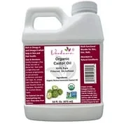 Organic Verdana Castor Oil ? USDA Certified Organic ? Cold Pressed, Unrefined, 1