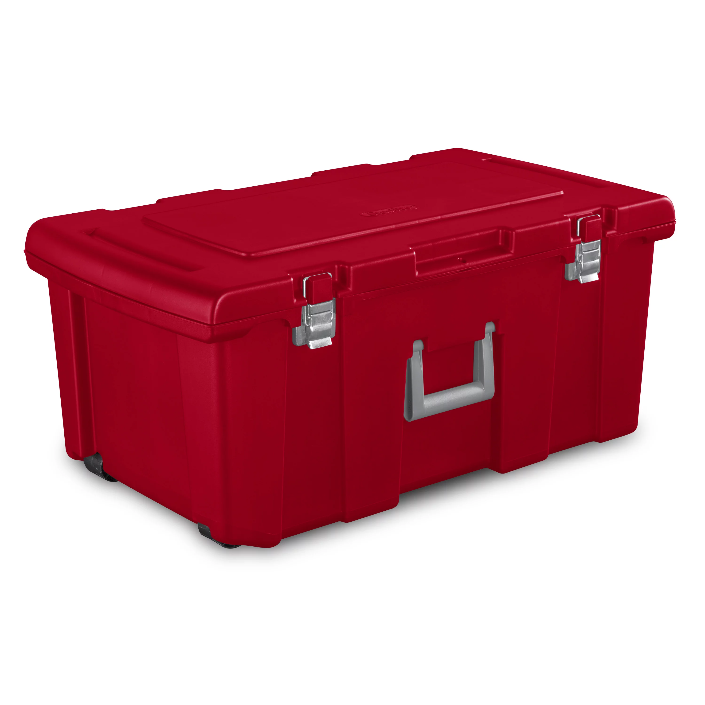 Sterilite Plastic Footlocker Infra Red Set of 2