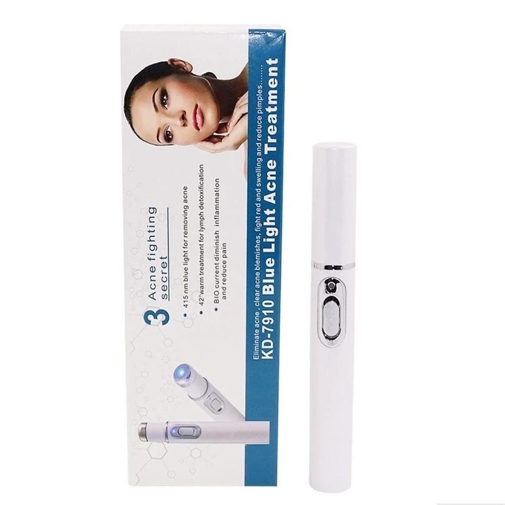 Blue Light Therapy Pen for Spider Veins Acne Removal Pen Scar Wrinkles Puffy Eyes Dark Circles Removal Pen