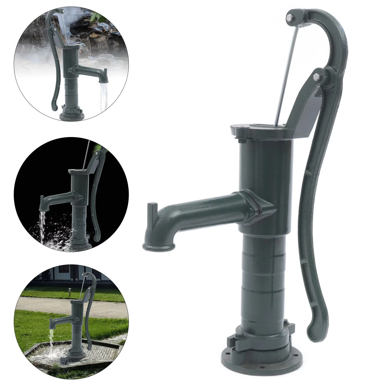Wuzstar Manual Water Pump Yard Pond Outdoor Cast Iron Well Pitcher Jet Pump