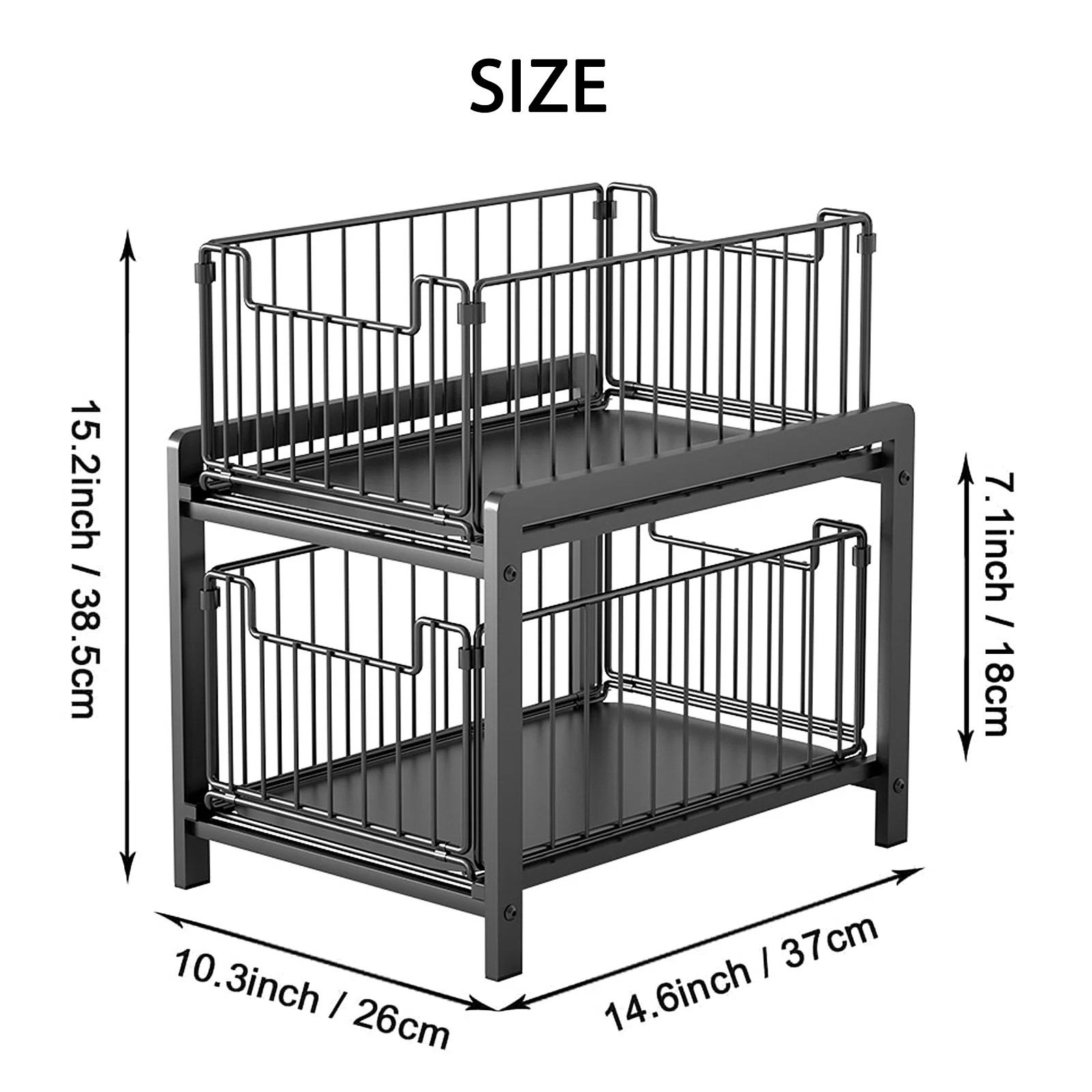 Chirano 2-Tier Under Sink Organizer 14.6