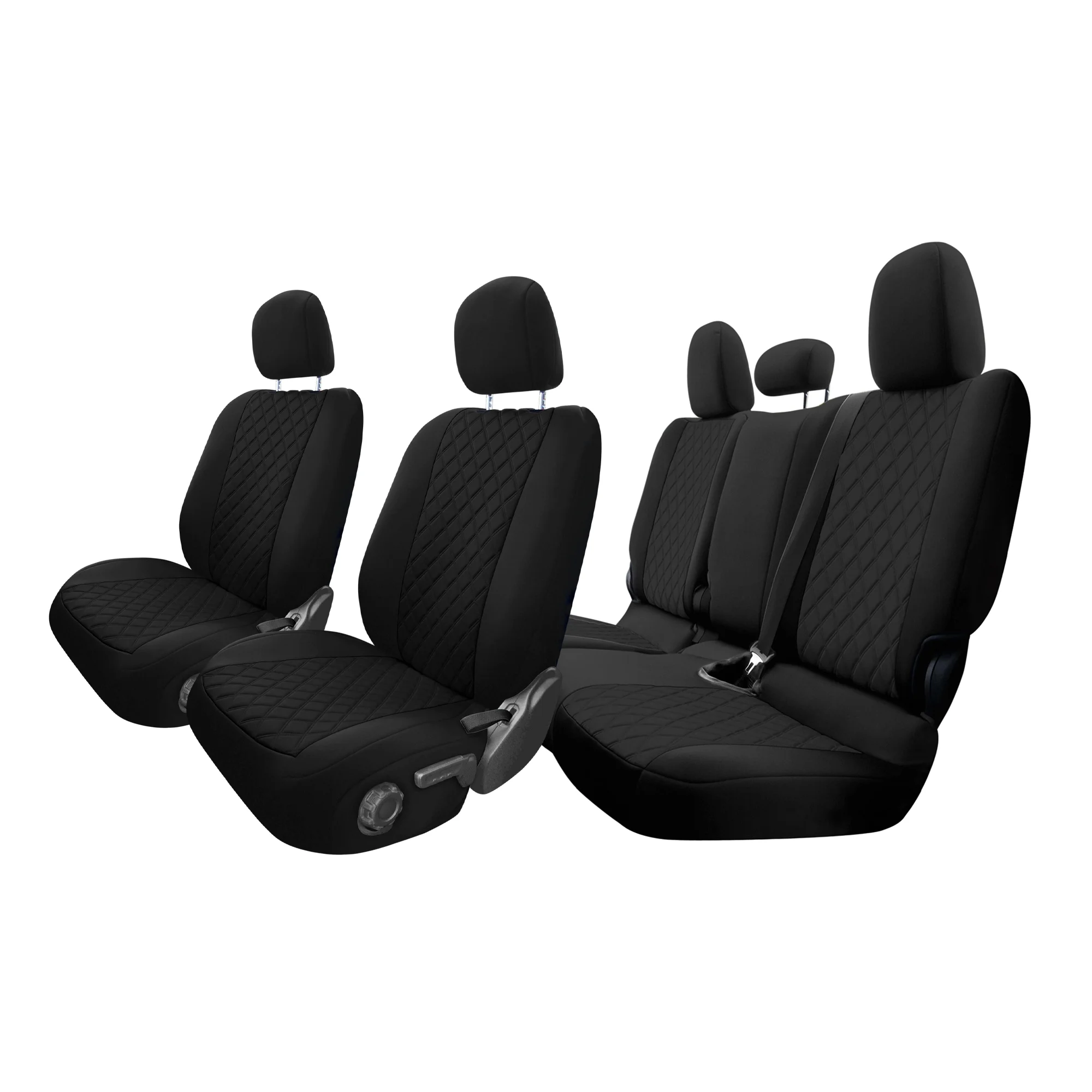 For 2020-2024 Jeep Gladiator FH Group Neoprene Waterproof Custom Fit Car Seat Covers - Full Set Black