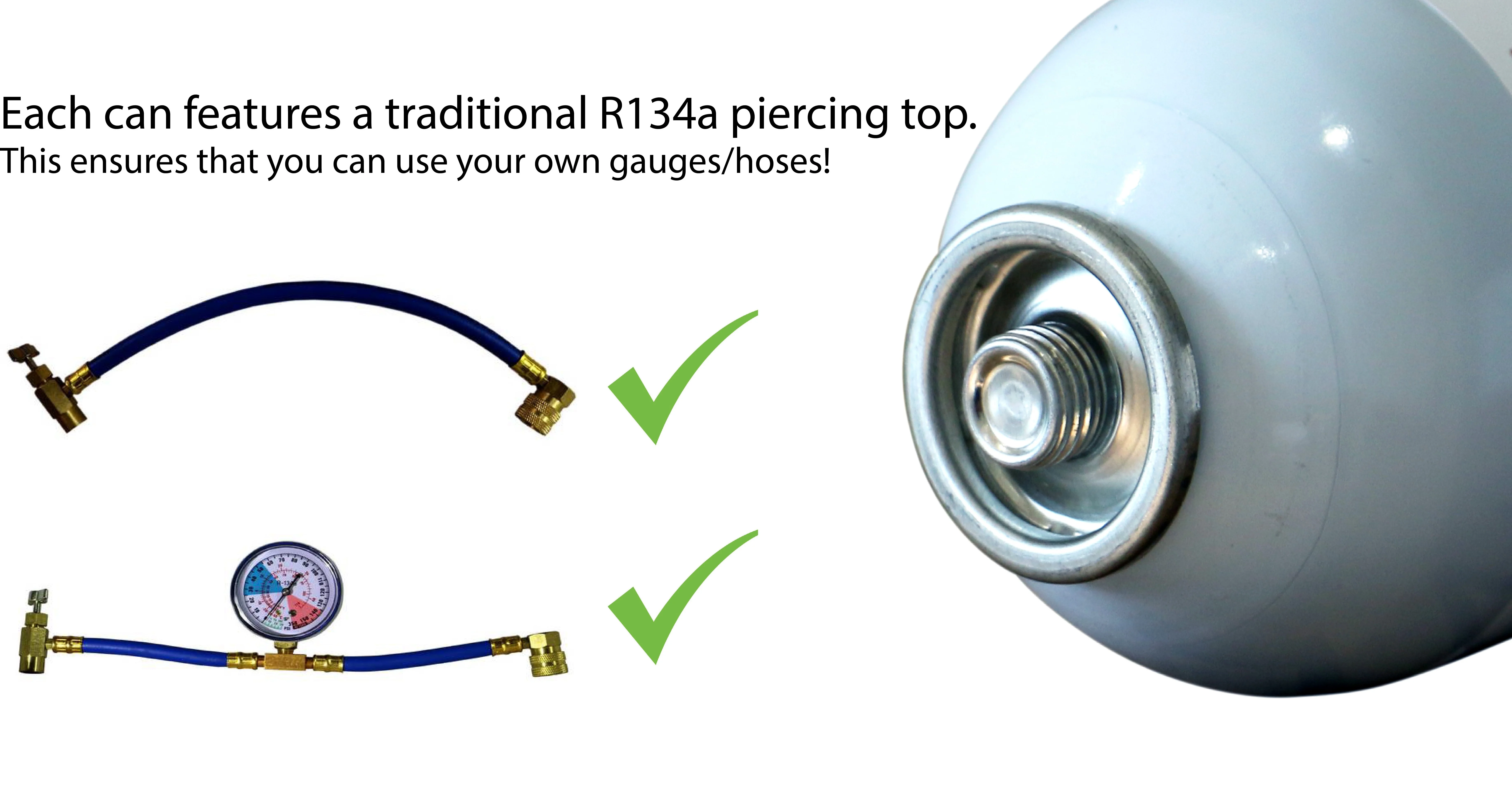 R134a Refrigerant Replacement - #1 Coldest Refrigerant for Auto - 6 Pack