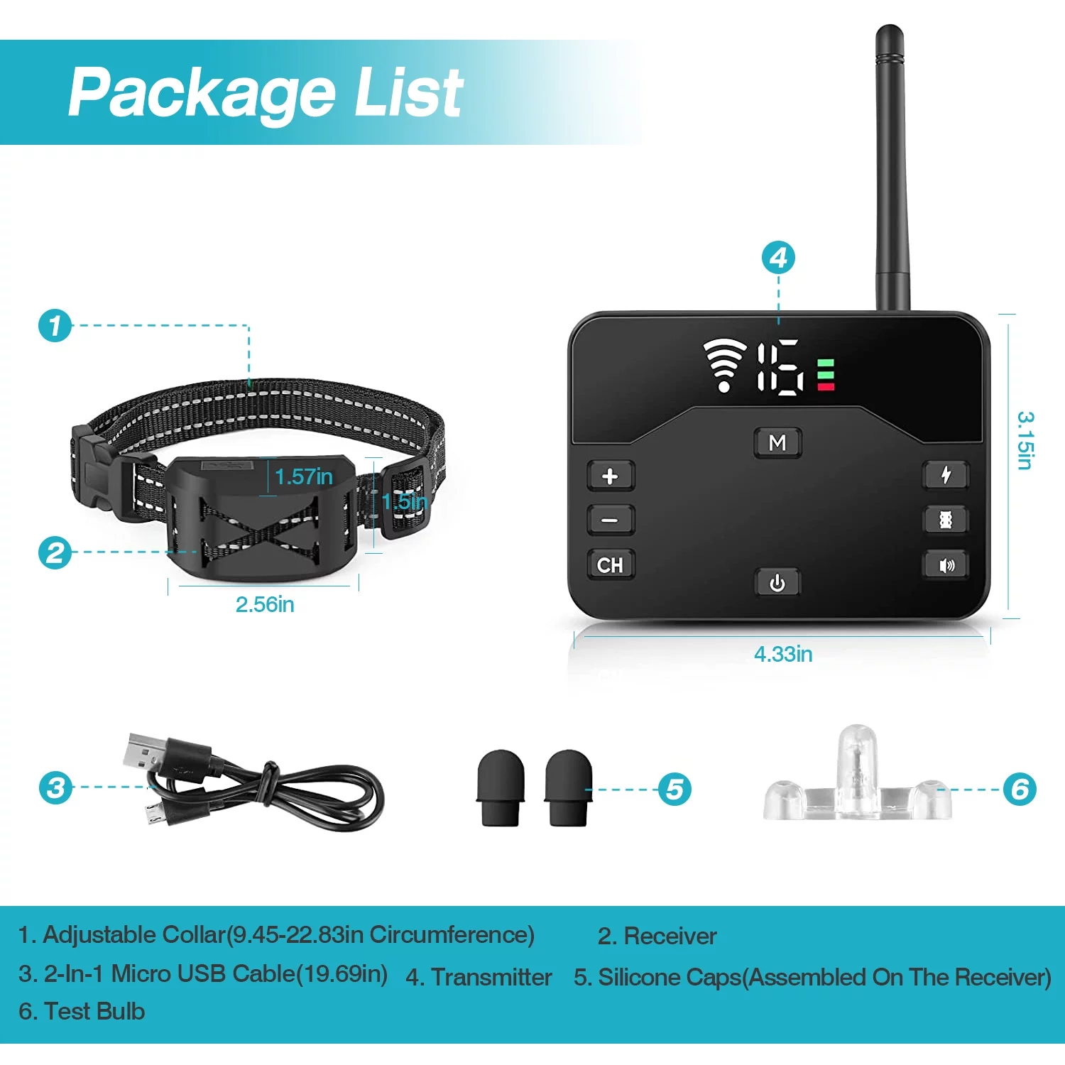 iMounTEK 2 In 1 Wireless Electric Dog Fence Electric Pet Beep Collar Fence Boundary Containment System for Small Medium Large Dogs