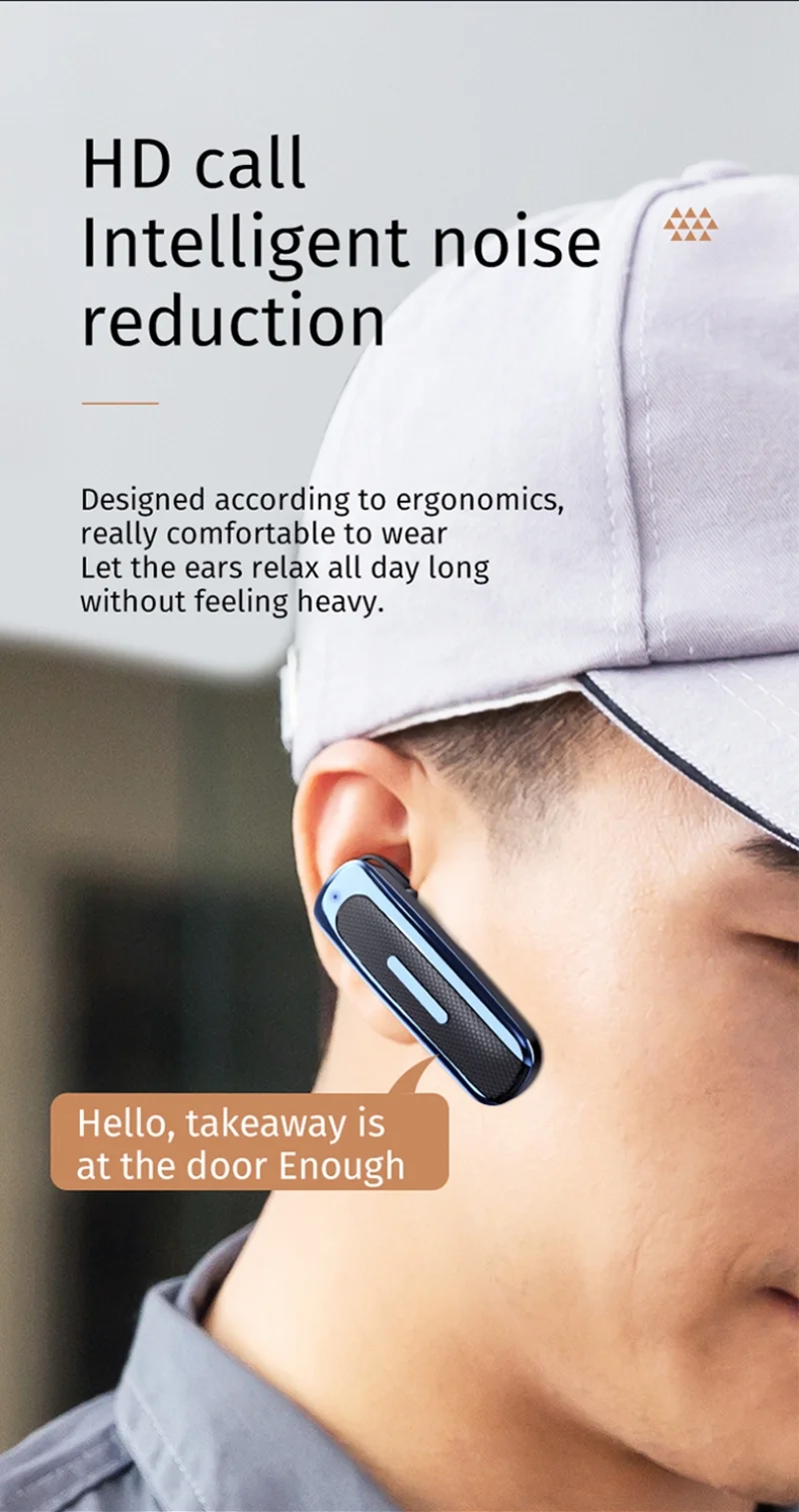 New E1 Bluetooth- Headphones High Battery Life Business And Sports Earbuds Long Standby Wireless Stereo Single Earbuds