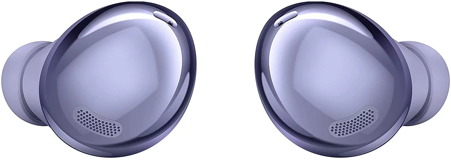 UrbanX Street Buds Pro Bluetooth Earbuds For Realme C21 True Wireless, Noise Cancelling, Charging Case, Quality Sound, Sweat Resistant, Purple (US Version)