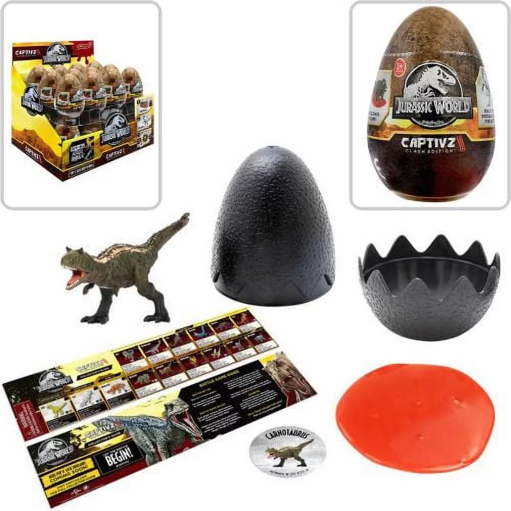 Jurassic World Captivz Slime Dinosaur Egg Battle Token Slime Pop 'N' Lock Dino