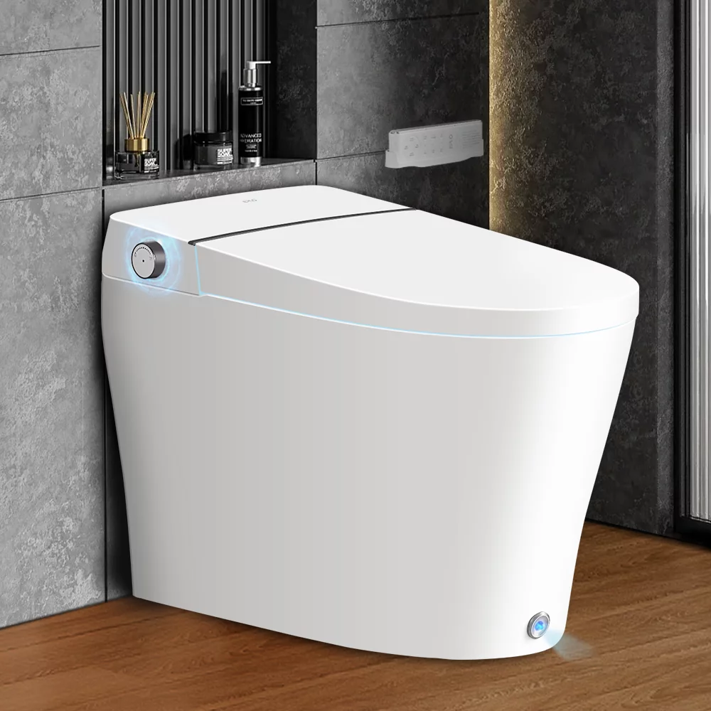 Smart Toilet with Built in Tank, Auto Open/Close,Blackout can Flush, Elongated One Piece Toilet