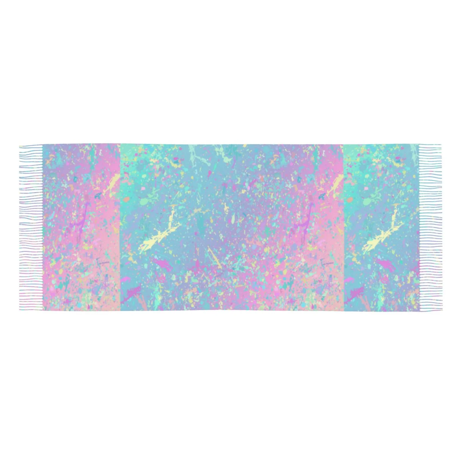 Ocsxa Scarf Shawl Wraps For Women Soft Cashmere Scarf Fantasy Gradient Printed Large Blanket Scarf