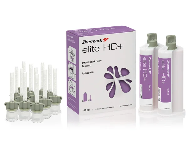 Dental VPS Impression Material Super Light Body Fast Set 2/Cartridges (50ml) 6/Tips