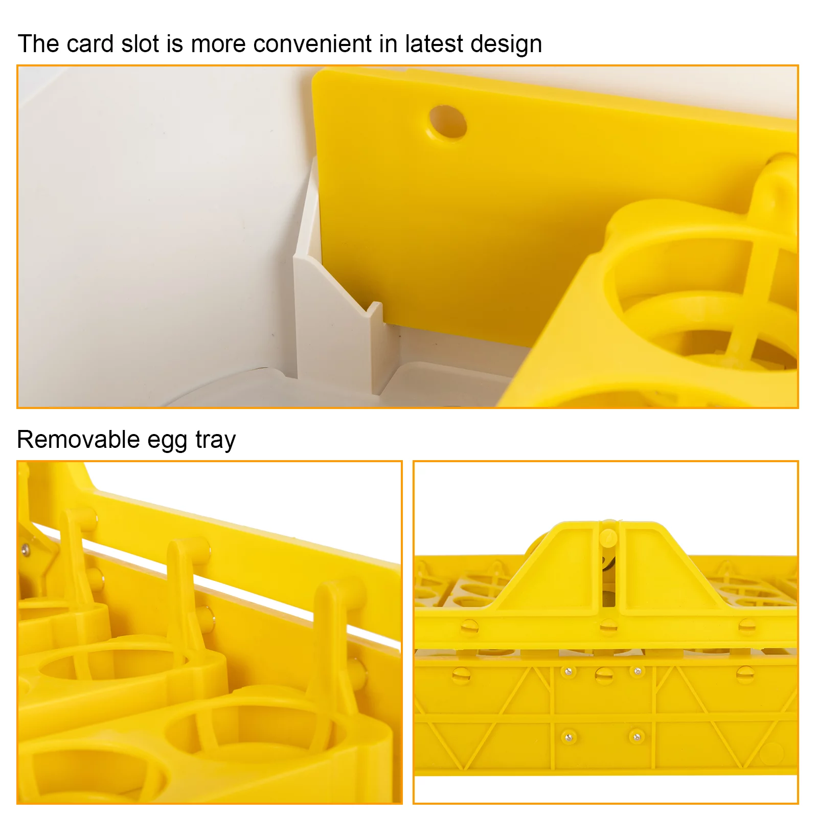 56-Egg Practical Fully Automatic Poultry Incubator with Egg Candler (US Standard) White