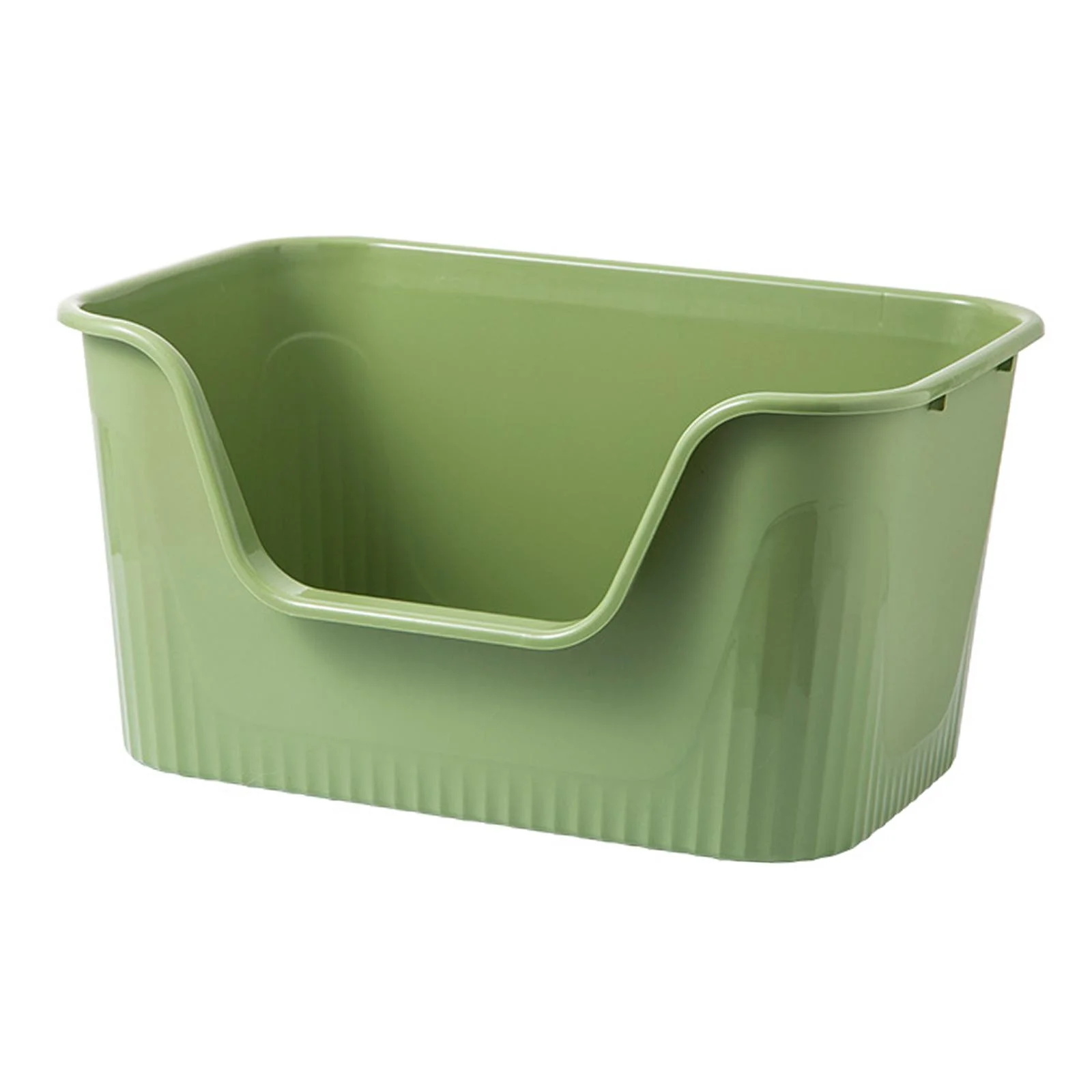 Toysmith Open Cats es Front Opening Bedpan Easy Access High Sided Cat Toilet Sandbox Semi Enclosed Pet Litter Pan Green S