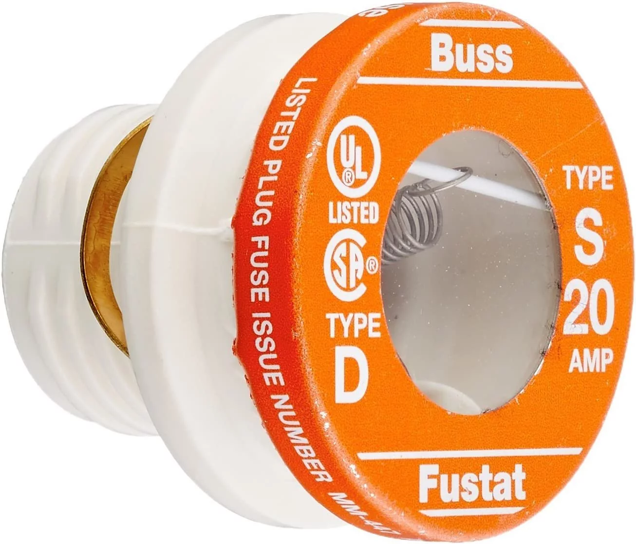 Bussman BP/S-20 20 Amp 125Vac Dual- Element Time-Delay Plug Fuse 2 Count
