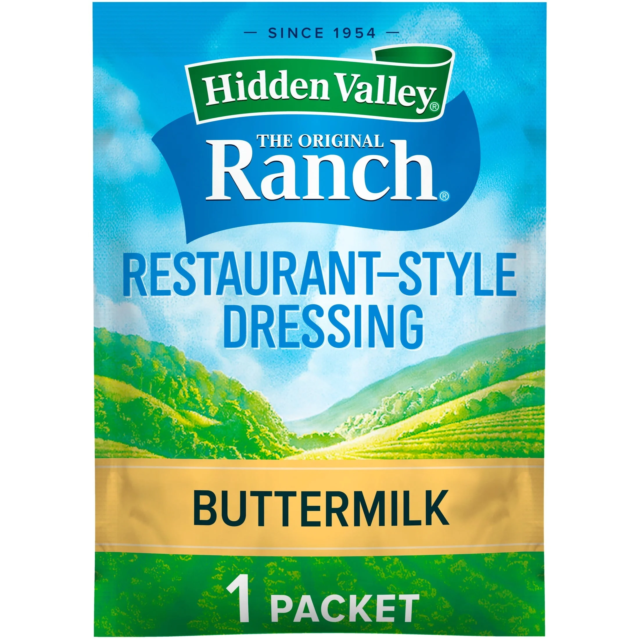 Hidden Valley Gluten Free Buttermilk Ranch Salad Dressing and Seasoning Mix, 0.4 Oz Packing May Vary