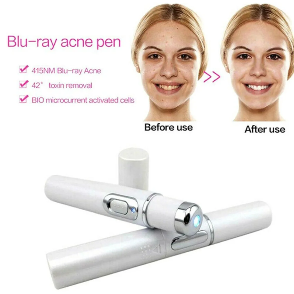 Blue Light Therapy Pen for Spider Veins Acne Removal Pen Scar Wrinkles Puffy Eyes Dark Circles Removal Pen