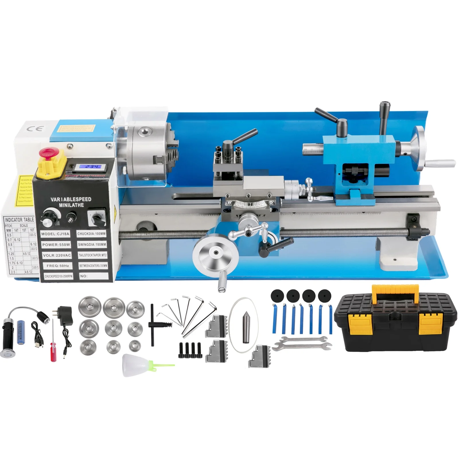 SKYSHALO Mini Metal Lathe, 7