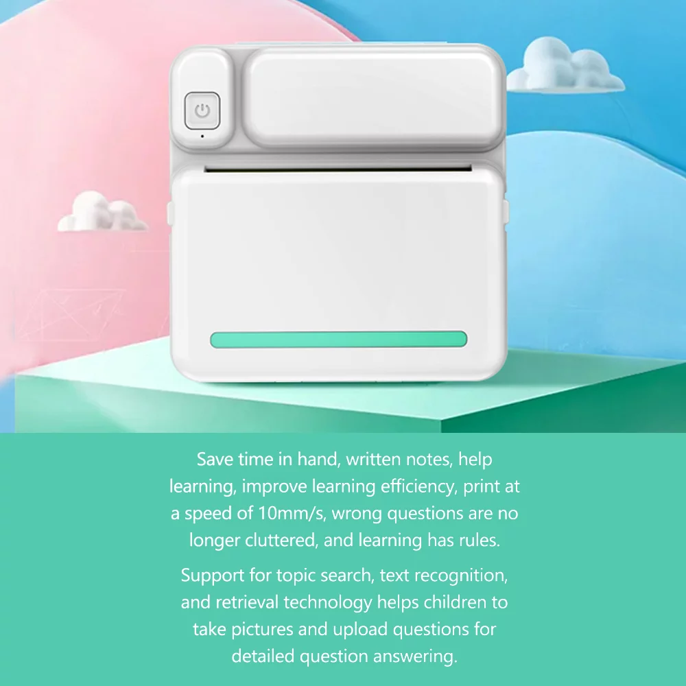 Dadypet Label Printer Student Study Thermal Printer Portable  Printer for Convenient Mobile Phone BT Printing
