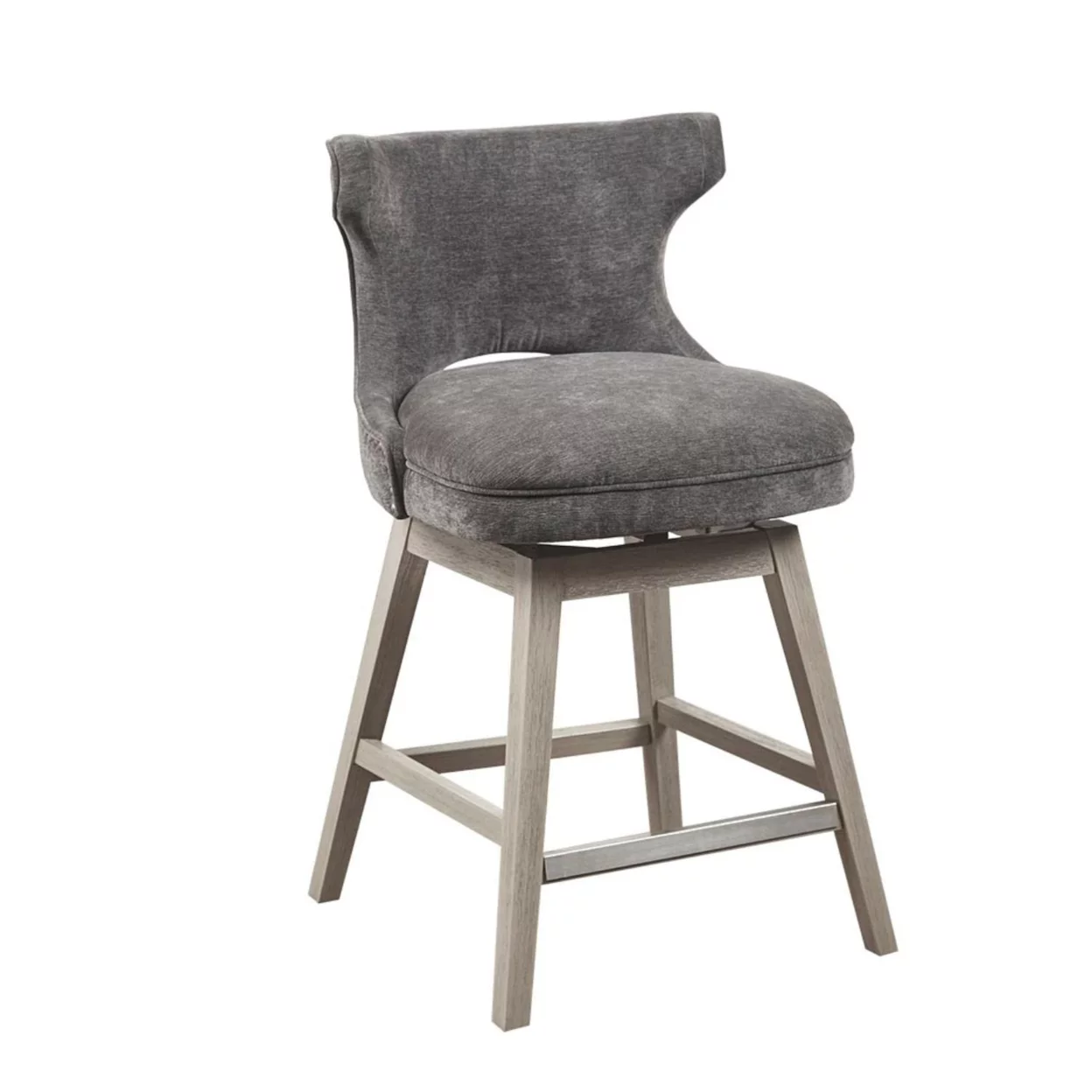 Madison Park Emmett Swivel Counter Stool with Charcoal Finish MP104-1119