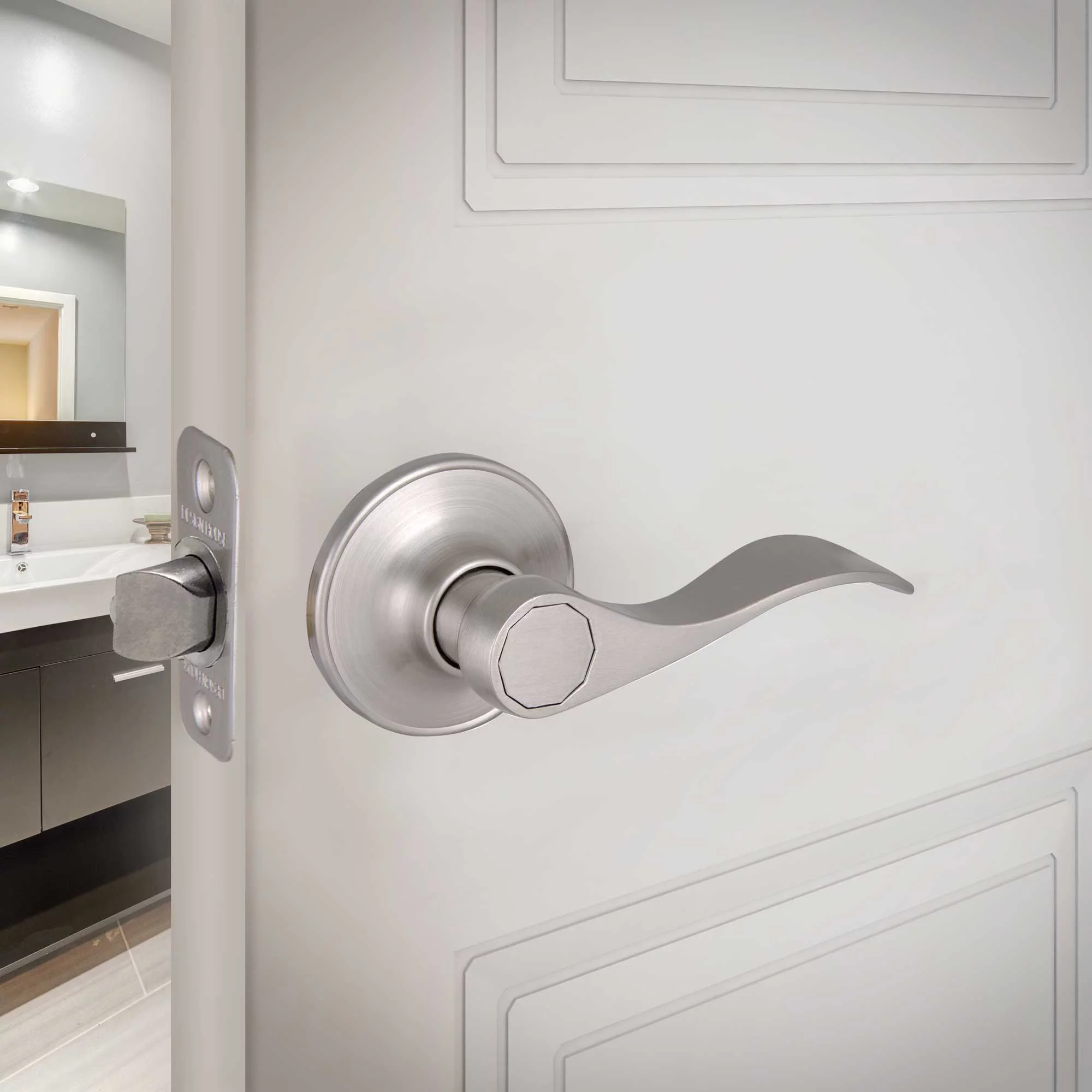 Design House 742841 Springdale Universal Passage Hall and Closet Door Lever Satin Nickel