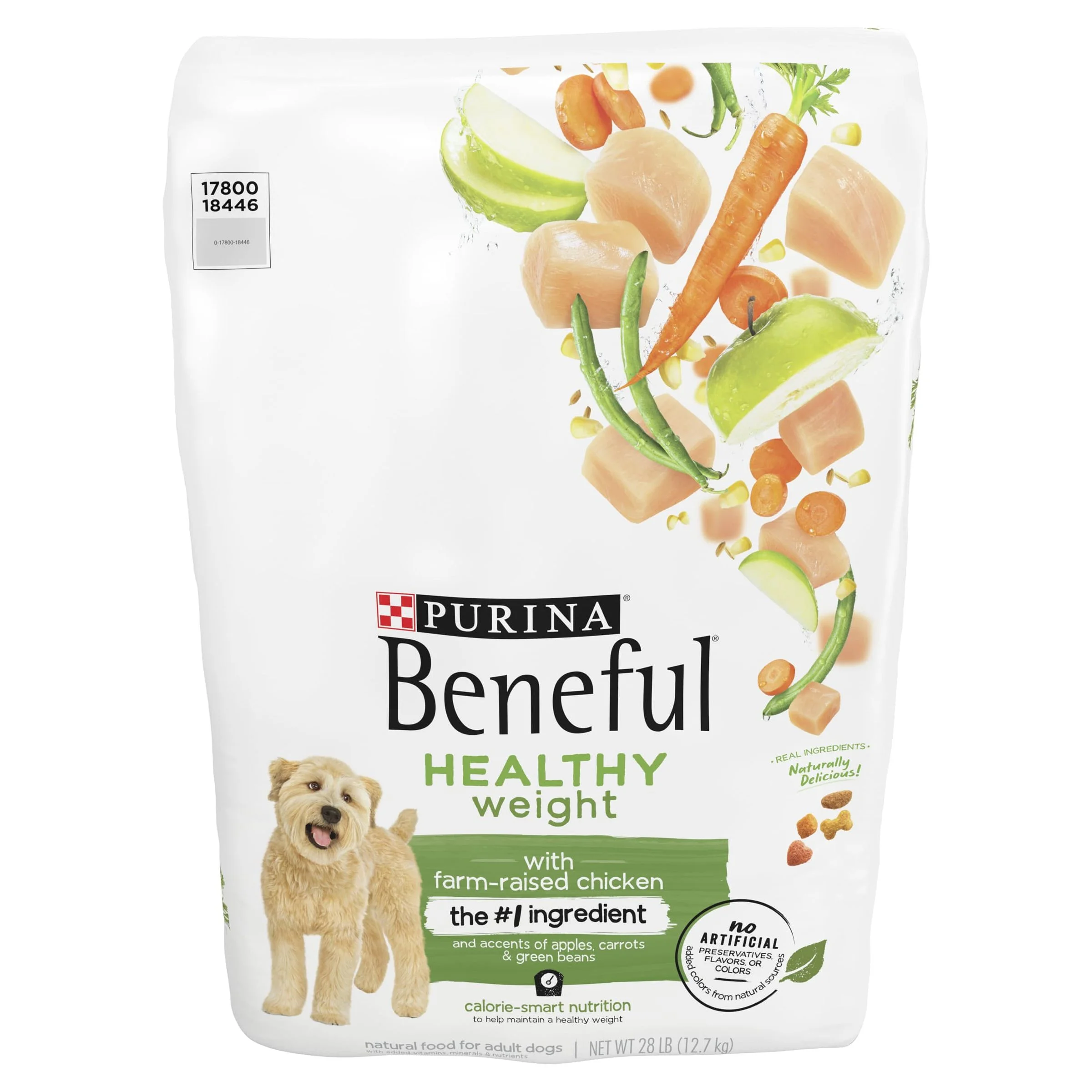 Purina Beneful Dry Dog Food for Adults Healthy Weight, Farm Raised Chicken, 28 lb Bag