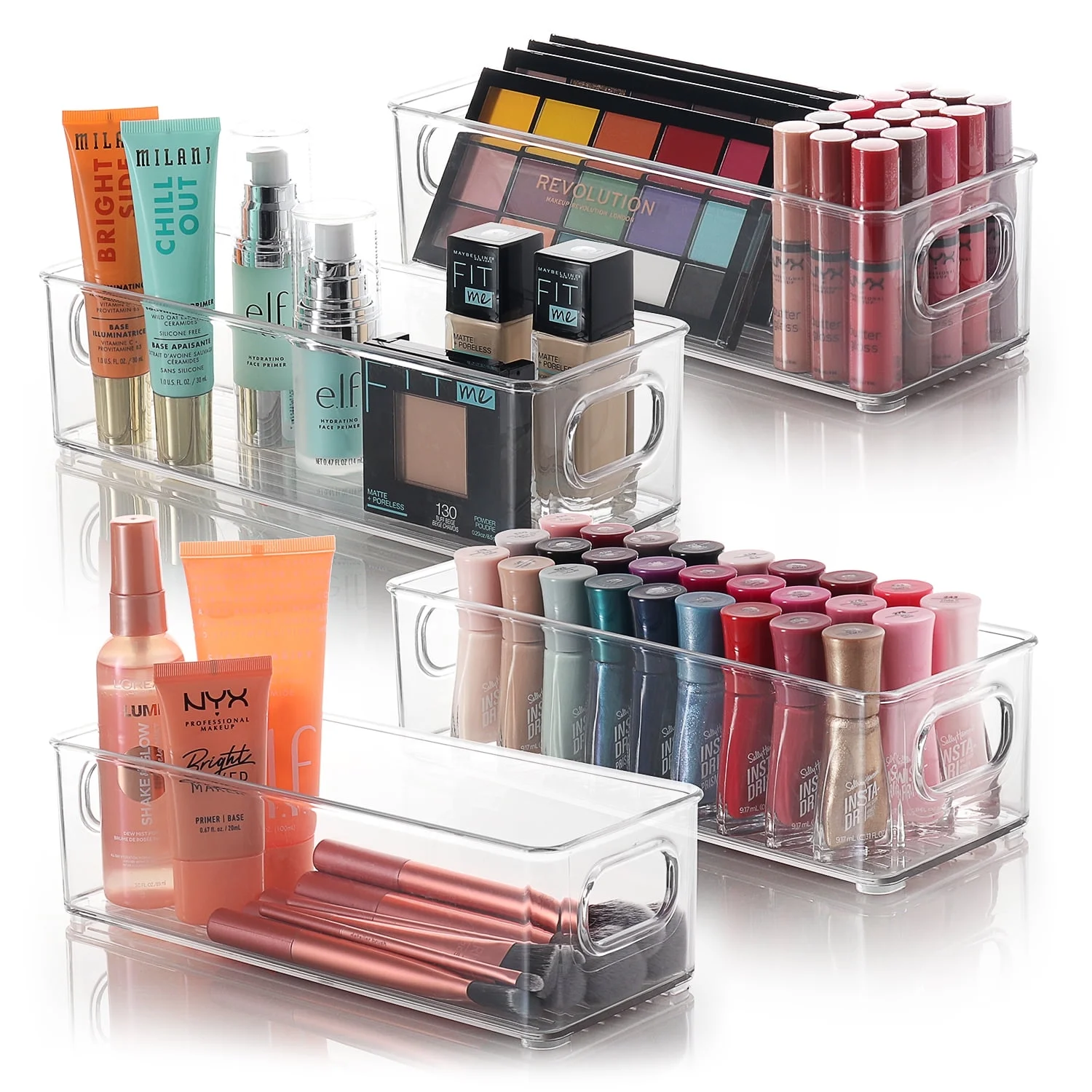 StorageBud Clear Storage Bins , 10X4X3