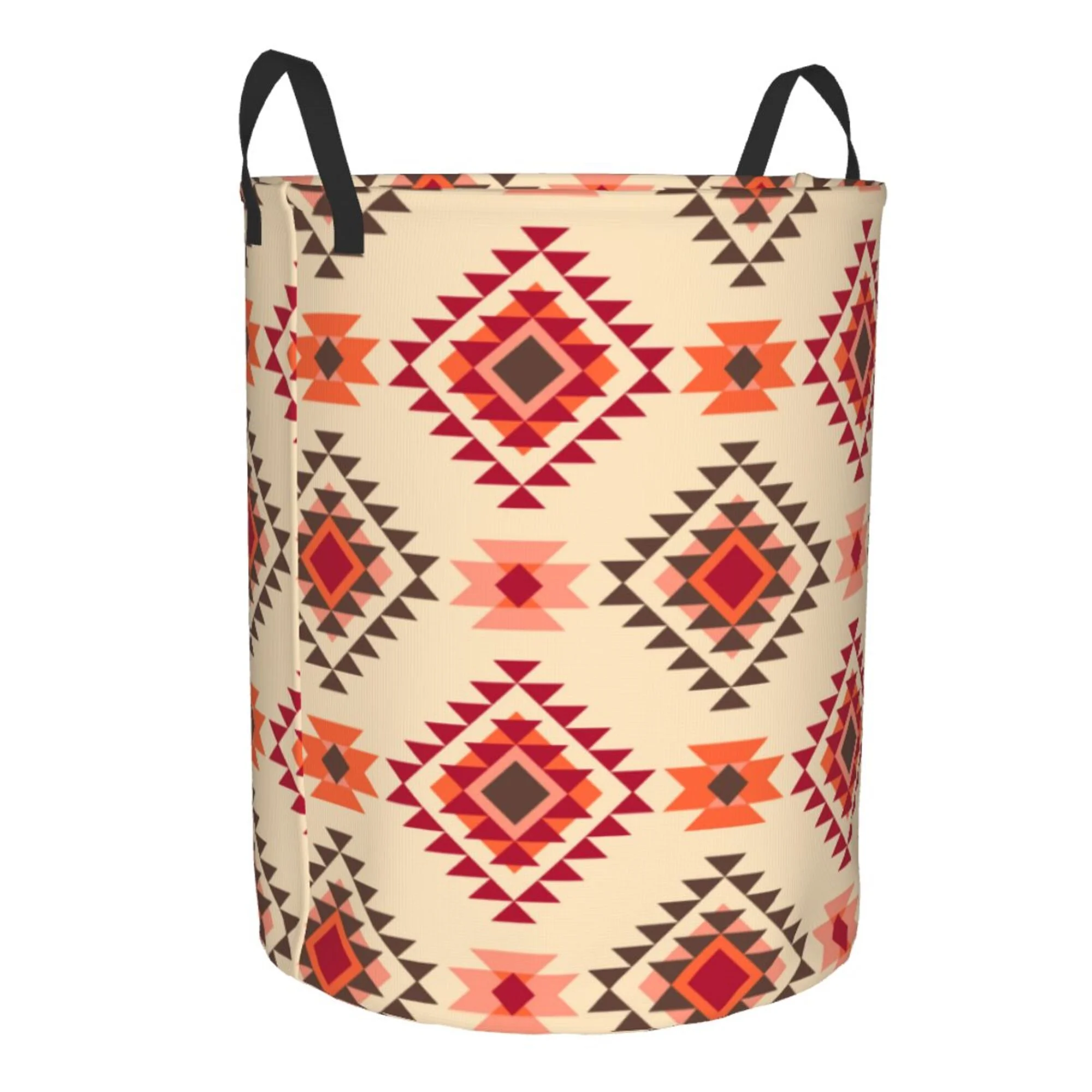 ZICANCN Laundry Basket Organizer, Boho Ethnic Native Style Collapsible Hamper for Bathroom Bedroom Laundry Room, Small Size