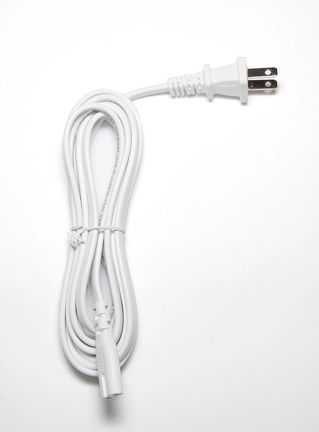 [UL Listed] OMNIHIL White 10 Feet Long AC Power Cord Compatible with ANKER NEBULA PRIZM