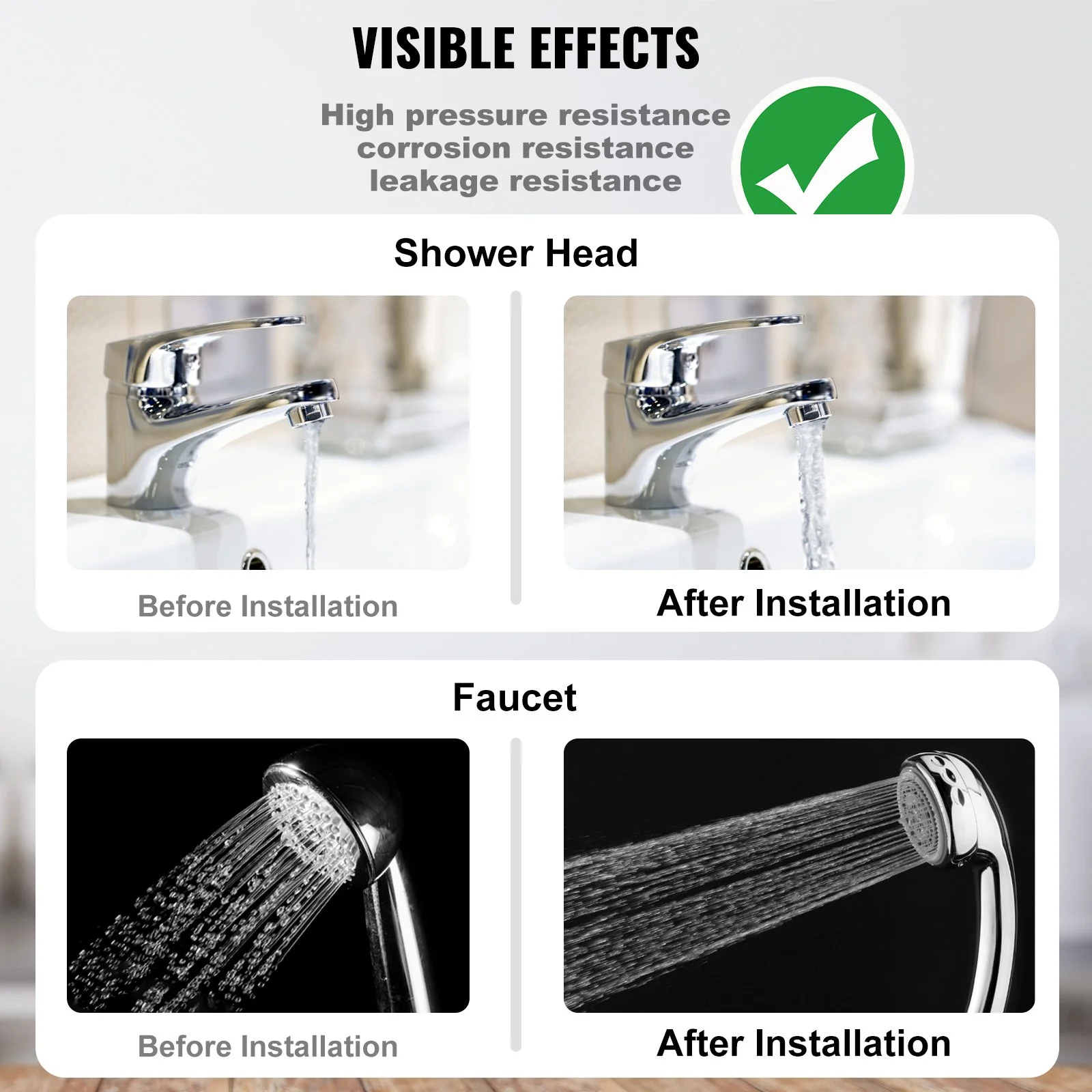 VEVOR 120W Water Pressure Booster Pump, 110V AC - 396 GPH, 21.75 PSI with Max Flow 25 L/min, Automatic Household Pump for Whole House and Shower, Includes Water Flow Switch