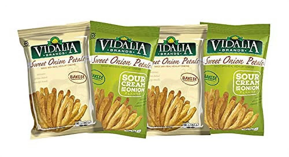 vidalia brands sweet onion petals are the perfect healthy snack! ( 4 pack bundle )