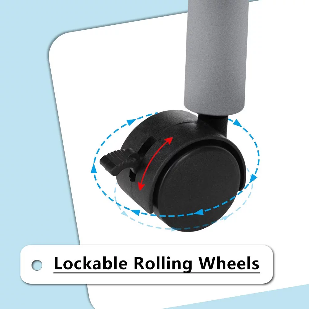 LUCKUP Portable Manicure Table Foldable Nail Desk with Dust Collector Professional Nail Tech Table for Technician Spa Salon Workstation, Client Wrist Pad Carry Bag 4 Lockable Wheels, 36-inch, Black