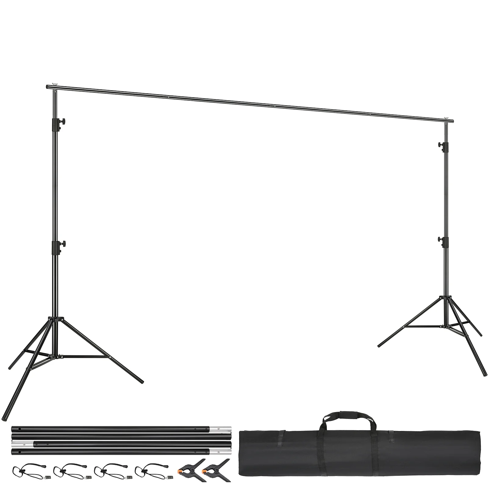 SKYSHALO Heavy Duty Backdrop Stand Adjustable Photography Backdrop Stand 12x10 ft